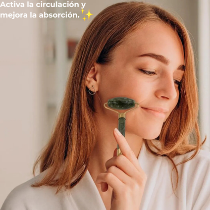 Rodillo y gua sha de jade Femlux