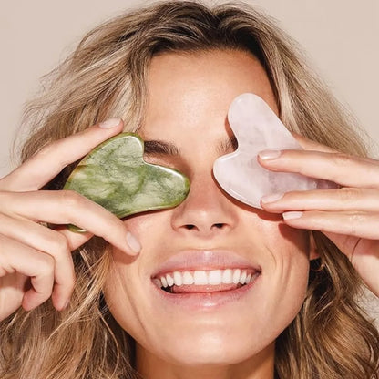 Rodillo y gua sha de jade Femlux