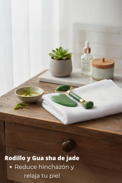 Kit cuidado facial: Depiladora + Rodillo de Jade