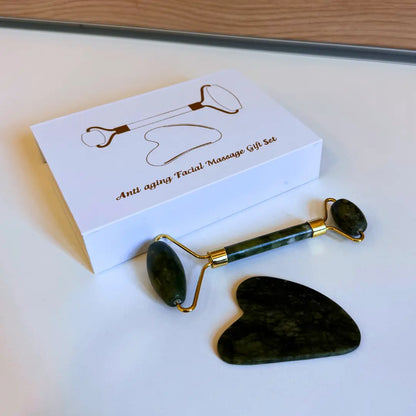Rodillo y gua sha de jade Femlux